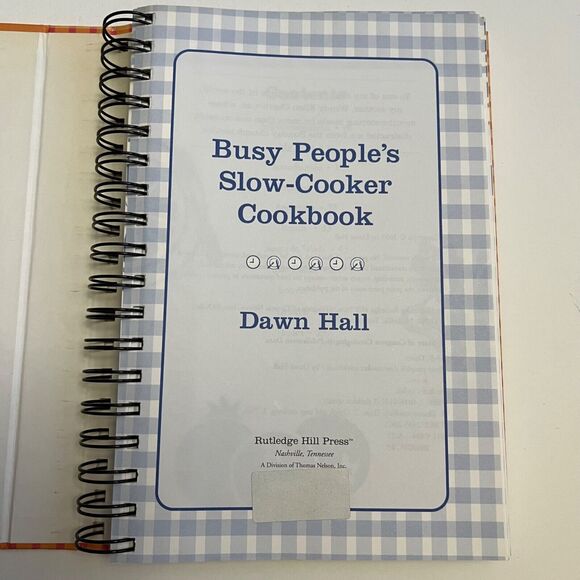 Cookbook Busy People's Slow Cooker Cookbook Hardcover Spiral Bound - Picture 2 of 13